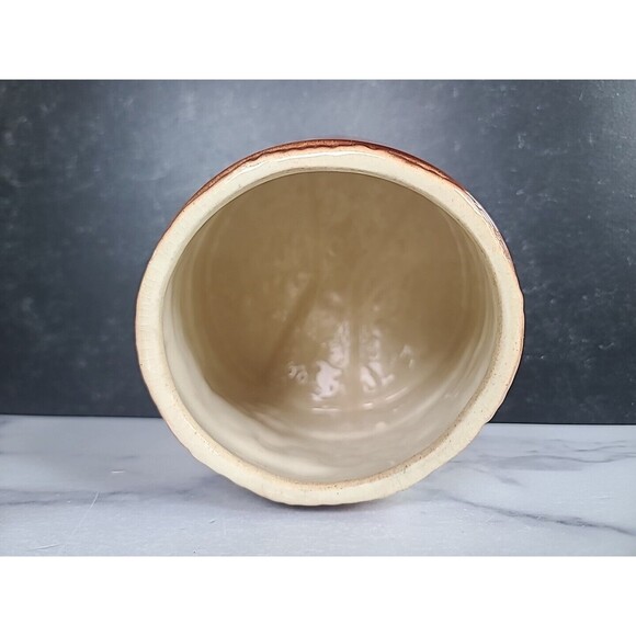 Vintage Floral Lidded Butter Churn Cookie Jar, READ - Picture 8 of 10